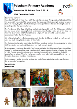 Newsletter 14, 12th December 2014