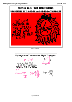 10.3 Special Triangle Trig.notebook