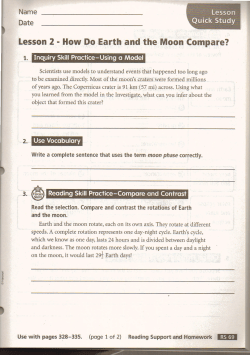 Lesson2. How Do Earth and the Moon Compare?
