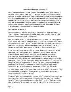 Faith`s Hall of Heroes - Peace Mennonite Church