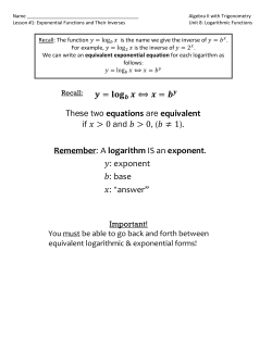 These two equations are equivalent if 0 and 0, ( 1). Remember: A