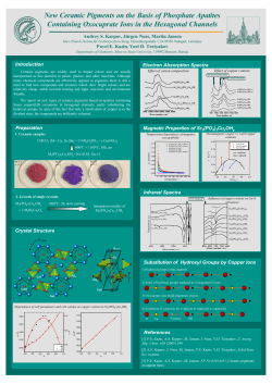 New Ceramic Pigments on the Basis of Phosphate Apatites