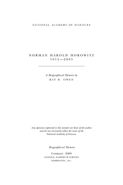 norman harold horowitz 1915&mdash;2005