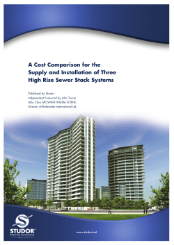 A Cost Comparison for the Supply and Installation of Three