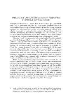 the language of continent allegories