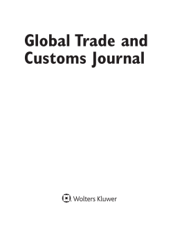Global Trade and Customs Journal