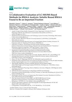 A Collaborative Evaluation of LC-MS/MS Based Methods for BMAA