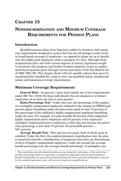 Nondiscrimination and Minimum Coverage Requirements