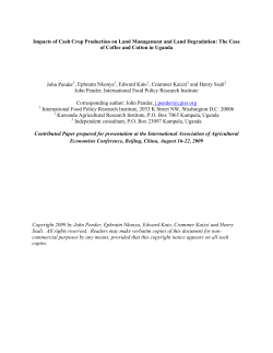 Impacts of Cash Crop Production on Land