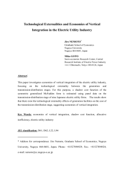 Technological Externalities and Economies of Vertical Integration in