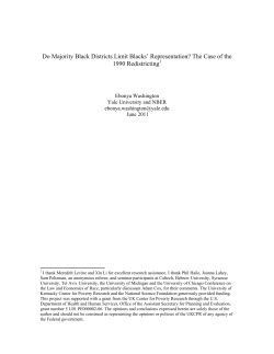 Do Majority Black Districts Limit Blacks