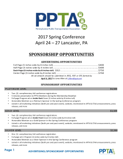 2017 Spring Conference April 24 &ndash; 27 Lancaster, PA
