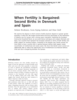 When Fertility is Bargained: Second Births in Denmark and Spain
