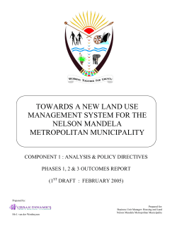 Land Use Management System - Nelson Mandela Bay Municipality