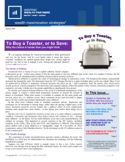 To Buy a Toaster, or to Save
