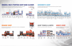 SKUs  - Goop hand cleaner