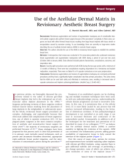 Use of the Acellular Dermal Matrix in Revisionary Aesthetic Breast