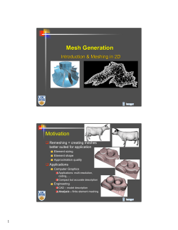 A nice simple graphical presentation about mesh generation by A