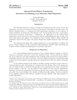 Interactive Text-Marking as an Alternative Daily Preparation