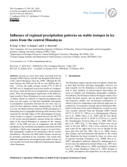 Influence of regional precipitation patterns on
