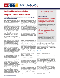 Healthy Marketplace Index: Hospital