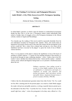 The Clashing I`s in Literary and Pedagogical Discourse Andr&eacute;