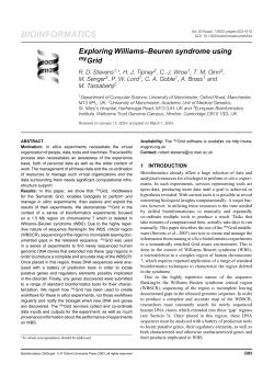 Exploring Williams&ndash;Beuren syndrome using myGrid