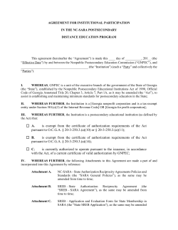 Memorandum of Understanding (MOU)