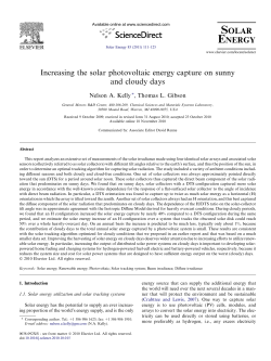 Increasing the solar photovoltic energy capture on sunny and cloudy