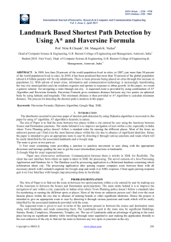 Landmark Based Shortest Path Detection by Using A