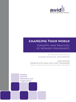 Changing their World: Concepts and practices of women`s movements