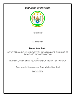 Rwanda - the United Nations