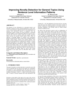 Improving Novelty Detection for General Topics Using Sentence