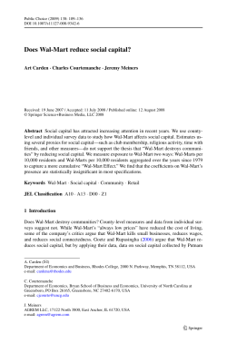 Does Wal-Mart reduce social capital?