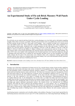 An Experimental Study of Fly-ash Brick Masonry Wall Panels Under