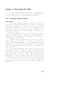 Chapter 12 Microsoft in the 1980`s