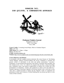 spanish 543: don quijote, a comparative approach