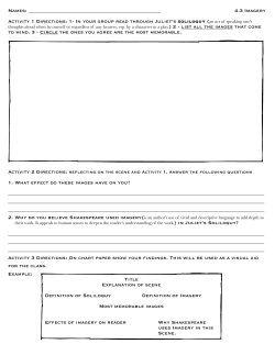 Jigsaw Groups - Imagery, Conflict, Comic Relief, Responsibility