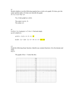 1 Decide whether or not the following equation has a