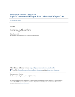 Avoiding Absurdity - Digital Commons at Michigan State University