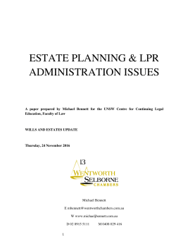 Estate Planning and LPR Administration Issues