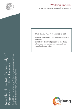 Bourdieu`s theory of practice in the study of cultural encounters and