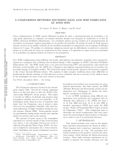 a comparison between sounding data and wrf forecasts at apex site