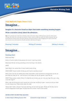 Narrative Exemplar - Years 3/5 - Seven Steps to Writing Success
