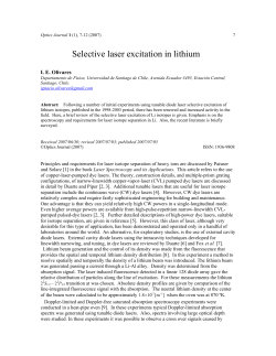 Selective laser excitation in lithium