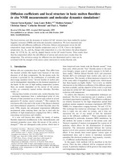 Diffusion coefficients and local structure in basic molten