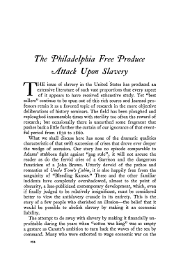 Philadelphia Free Produce ^Attack Upon Slavery
