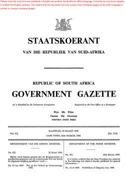 Act 16 of 1969 - South African Government