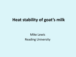 Improving the heat stability of goat milk