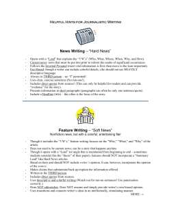 Journalism - Clarion University